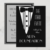 Formales Ereignis der Schwarzen Krawatte Einladung (Vorne/Hinten)