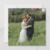 Formales florales Monogrammwappen Hochzeit Save The Date (Rückseite)