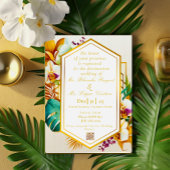 Formales Formal Tropical Hochzeit in Urlaubsort Fo Folieneinladung