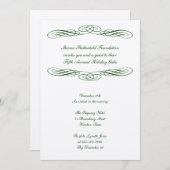 Formales Galaereignis in der Grüne Schleife Einladung (Vorne/Hinten)