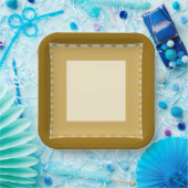Formales Gold und Creme Pappteller (Party)