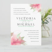 Formales Hochzeits-Einladungenstargazer-Rosa u. Einladung (Stehend Vorderseite)