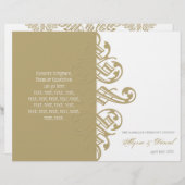 Formales Hochzeitsprogramm für Vintage Drucker (Vorne/Hinten)