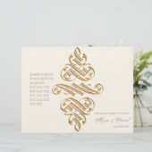 Formales Hochzeitsprogramm für Vintage Drucker (Stehend Vorderseite)