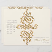 Formales Hochzeitsprogramm für Vintage Drucker (Vorne/Hinten)