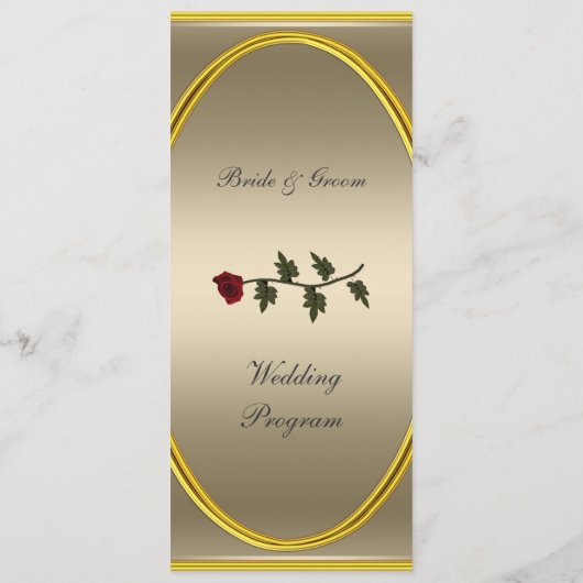 Formales Hochzeitsprogramm Lang Programm (Rückseite)