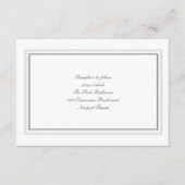 Formales Imitat mit Rahmen Elfenbeinkühe Hochzeit Begleitkarte (Vorderseite)