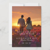 Formales klassisches Foto Save the Date Magneteinladung (Vorderseite)