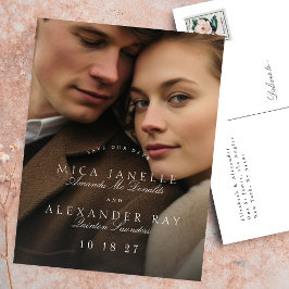 Formales klassisches Foto Save the Date Postkarte