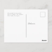 Formales klassisches Foto Save the Date Postkarte (Rückseite)