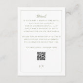 Formales Moosgrün QR-Code Hochzeit Begleitkarte (Vorderseite)