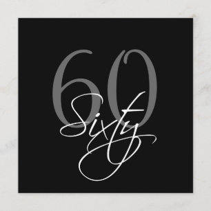 Formales schwarzes Grau-60. Einladung