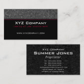 Formales Schwarzes (rote Linie) Visitenkarte (Vorne/Hinten)