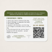 Formales Service Dog ADA Cards Foto-ID-Abzeichen (Rückseite)