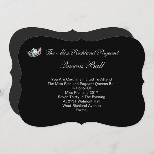 Formales Silber Einladung IV-Autogramm Zurück (Vorne/Hinten)