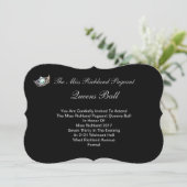 Formales Silber Einladung IV-Autogramm Zurück (Stehend Vorderseite)