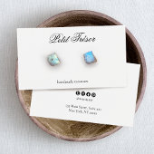 Formales Skript Elegante weiße Ohrring-Display-Kar