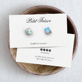 Formales Skript Elegante weiße Ohrring-Display-Kar