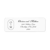 Formales Skript mit geometrischer Monogrammadresse (Vorne)