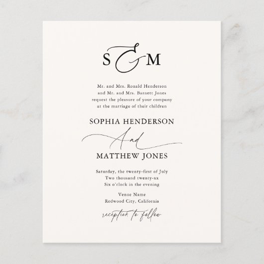 Formales Skripteinladen QR-Code Flyer (Vorne)