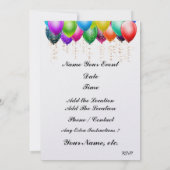 Formales und lustiges Einladen Einladung (Rückseite)