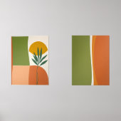 Formas Boho Abstractas en terracotta y oliva Bilderwand Sets (Vorderseite)