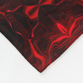 Formas em vermelho 'flutuando' sobre fundo preto. fleecedecke (Ecke)