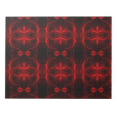 Formas em vermelho 'flutuando' sobre fundo preto. notizblock (Vorderseite)