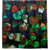 Formas geométricas unregelmäßiges e textura verfor duschvorhang (Vorderseite)