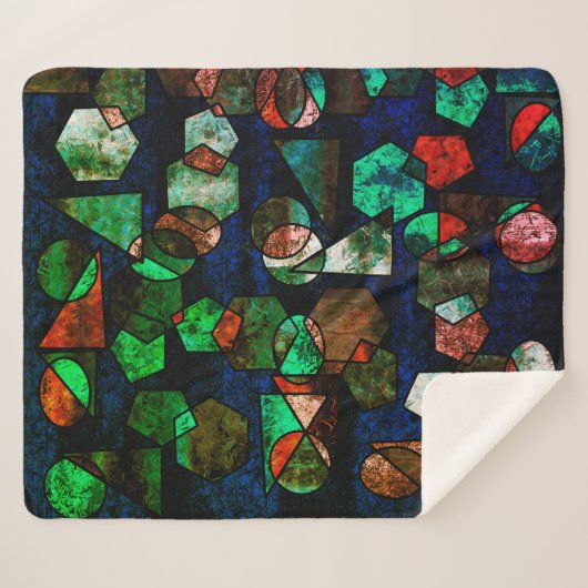 Formas geométricas unregelmäßiges e textura verfor sherpadecke (Vorderseite (Horizontal))