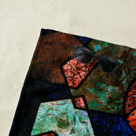 Formas geométricas unregelmäßiges e textura verfor strandtuch