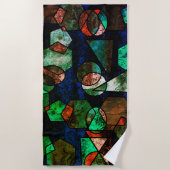 Formas geométricas unregelmäßiges e textura verfor strandtuch (Vorderseite)