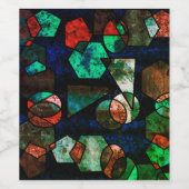 Formas geométricas unregelmäßiges e textura verfor weinetikett (Einzelnes Label)