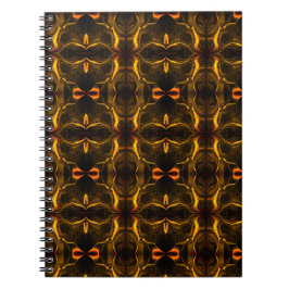 Formas, 'traços dourados flutuam' em fundo escuro. notizblock