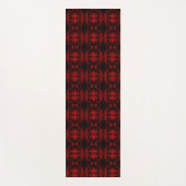 Formas, 'traços vermelhos flutuam' em fundo preto. yogamatte (Vorderseite)