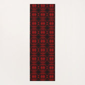 Formas, 'traços vermelhos flutuam' em fundo preto. yogamatte (Rückseite)