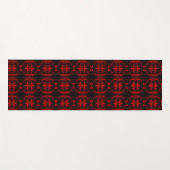 Formas, 'traços vermelhos flutuam' em fundo preto. yogamatte (Vorderseite (Horizontal))