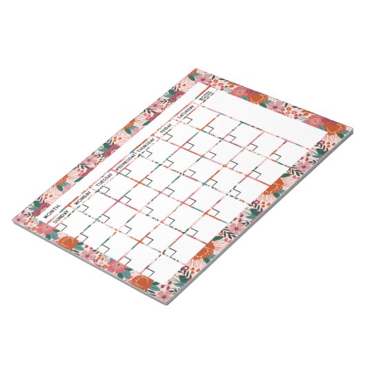 Formatierter Editor für die tropische Blume Notizblock (angewinkelt)