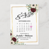 Formatierung des Kalenders mit grüner Geometrie sp Begleitkarte (Vorderseite)