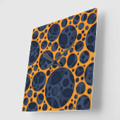 Formatierung eines Abstrakten, schlanken Lavas-Mus Quadratische Wanduhr (Winkel)