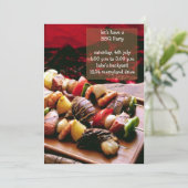 Formatierung von GRILLEN-Party Einladungen (Stehend Vorderseite)