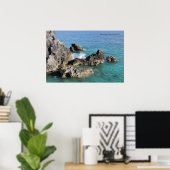 Formationen von Horseshoe Bay Rock, Bermuda Poster (Heimbüro)
