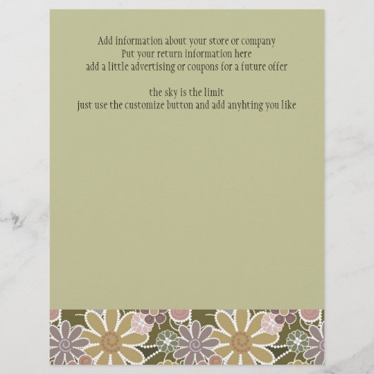 Formblatt Fun Florals Bestellung Flyer (Hinten)