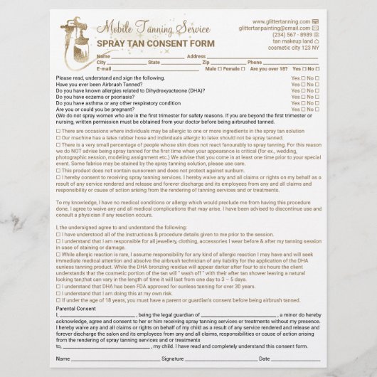 Formblatt für die Befreiung von der Haftung von Sp Flyer (Vorne)