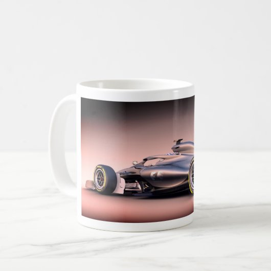Formel1-Rennwagen Kaffeetasse (Vorderseite Links)