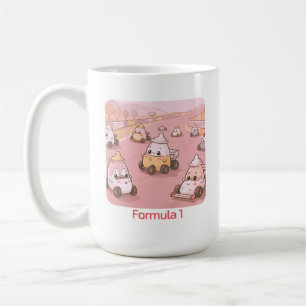 Formel-1-Babyflaschen-Rennwagen Süßer Cartoon Kaffeetasse