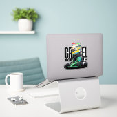 Formel-1-Rennen Aufkleber (Laptop auf Schreibtisch)