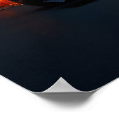 Formel-1-Rennmeister-Feier mit Feuer  Poster (Ecke)