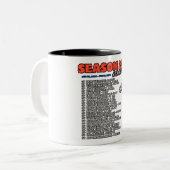 Formel 1, Saison 2024, Gand-Prix-Kalender Zweifarbige Tasse (Vorderseite Links)