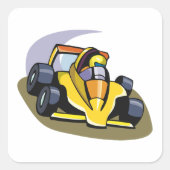Formel-5-Aufkleber für Auto-Motorsport-Platz Quadratischer Aufkleber (Vorderseite)